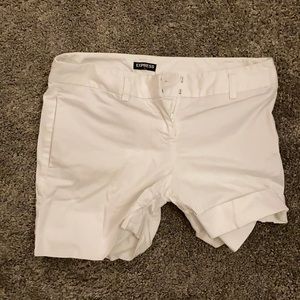White Jean shorts